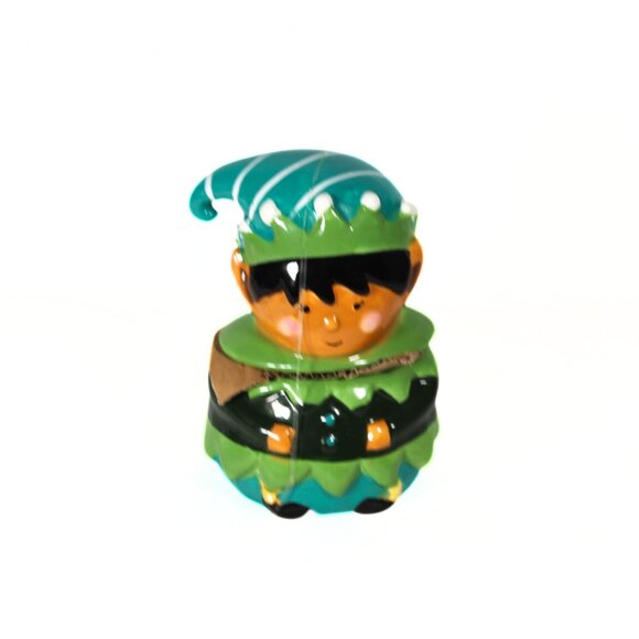 NWT Ceramic Elf Candy Cookie Jar Christmas Holiday Themed NWT 100% Earthenware - Picture 2 of 6